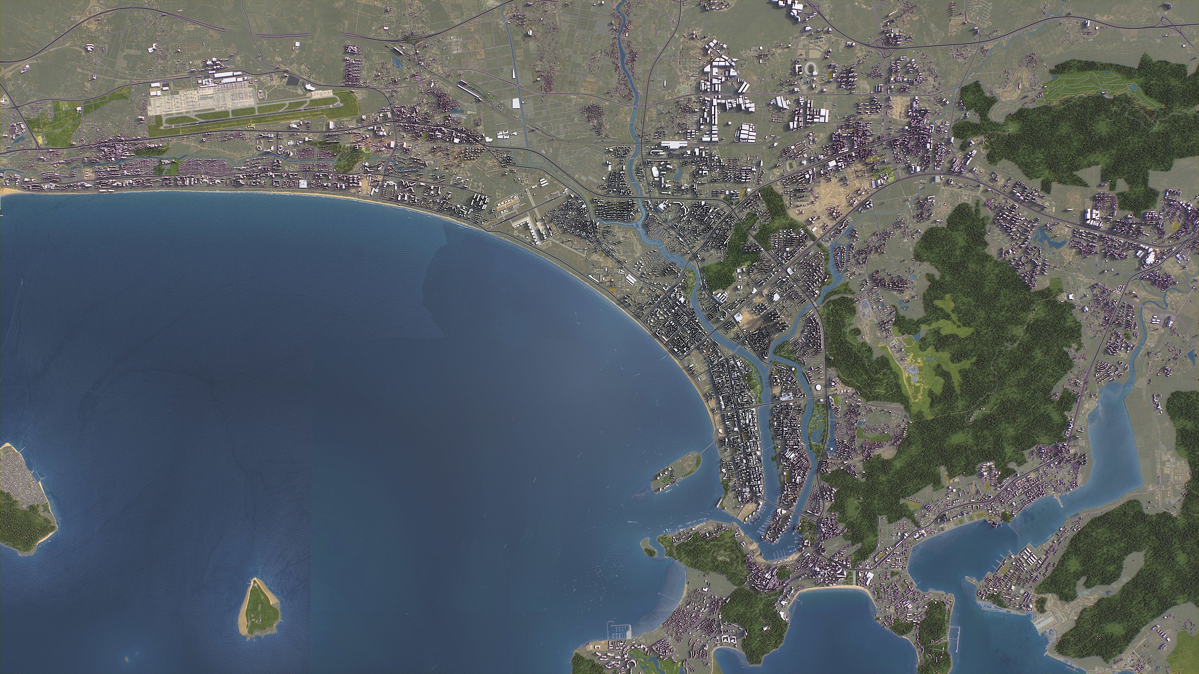 Sanya - 3D City Model Low-poly 3D model_7