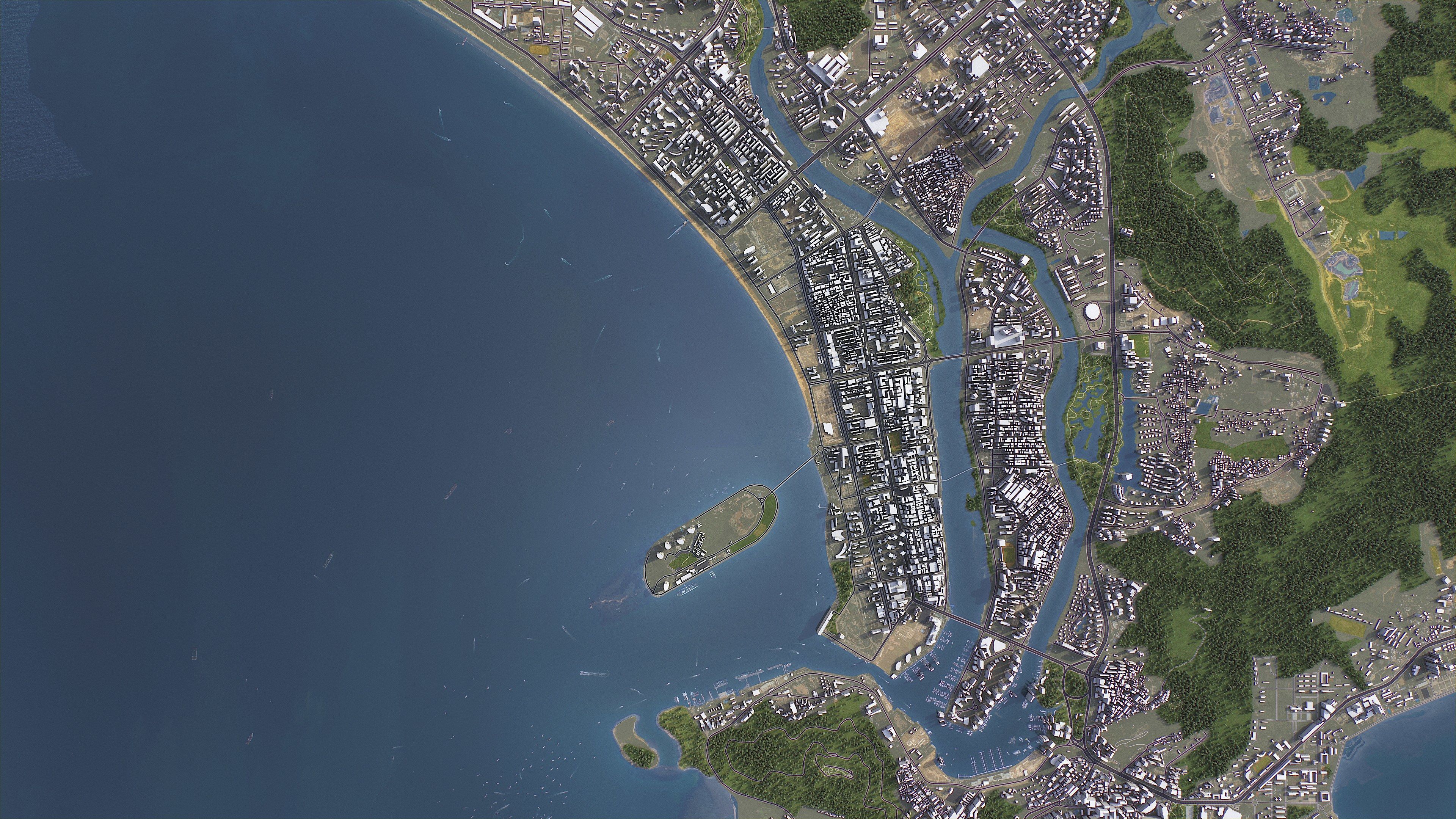 Sanya - 3D City Model Low-poly 3D model_6