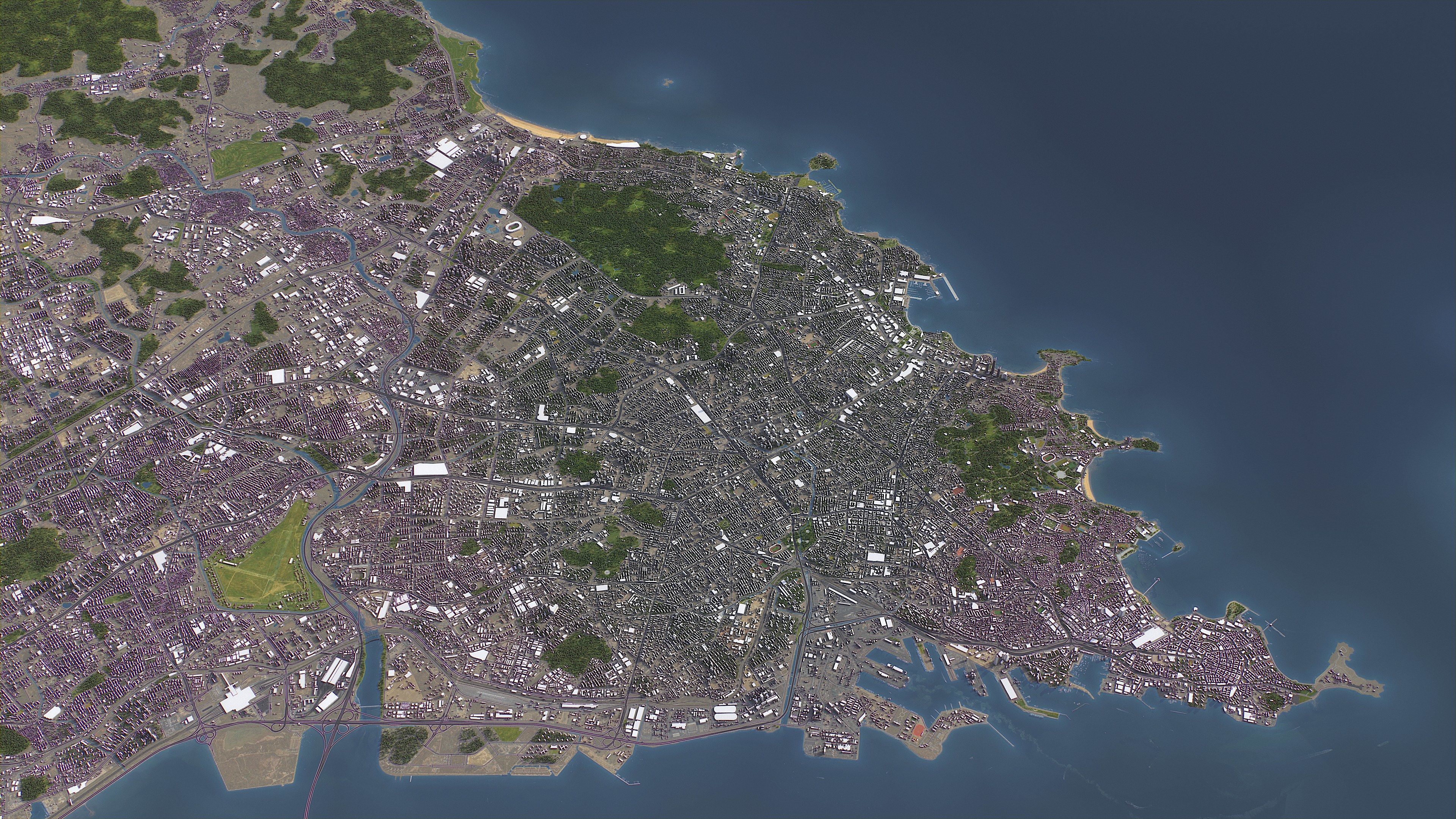 Qingdao - 3D City Model Low-poly 3D model_6