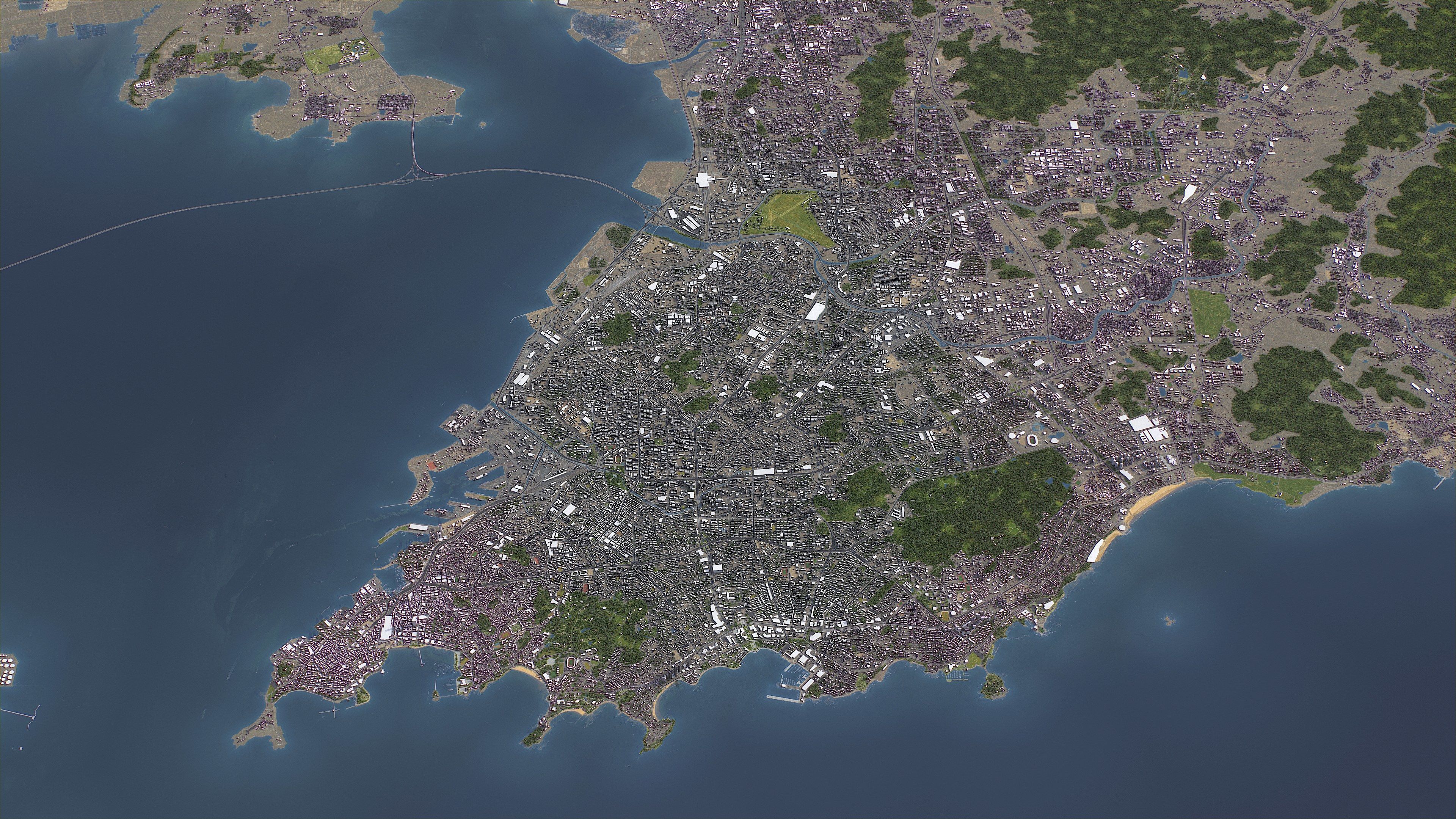 Qingdao - 3D City Model Low-poly 3D model_5