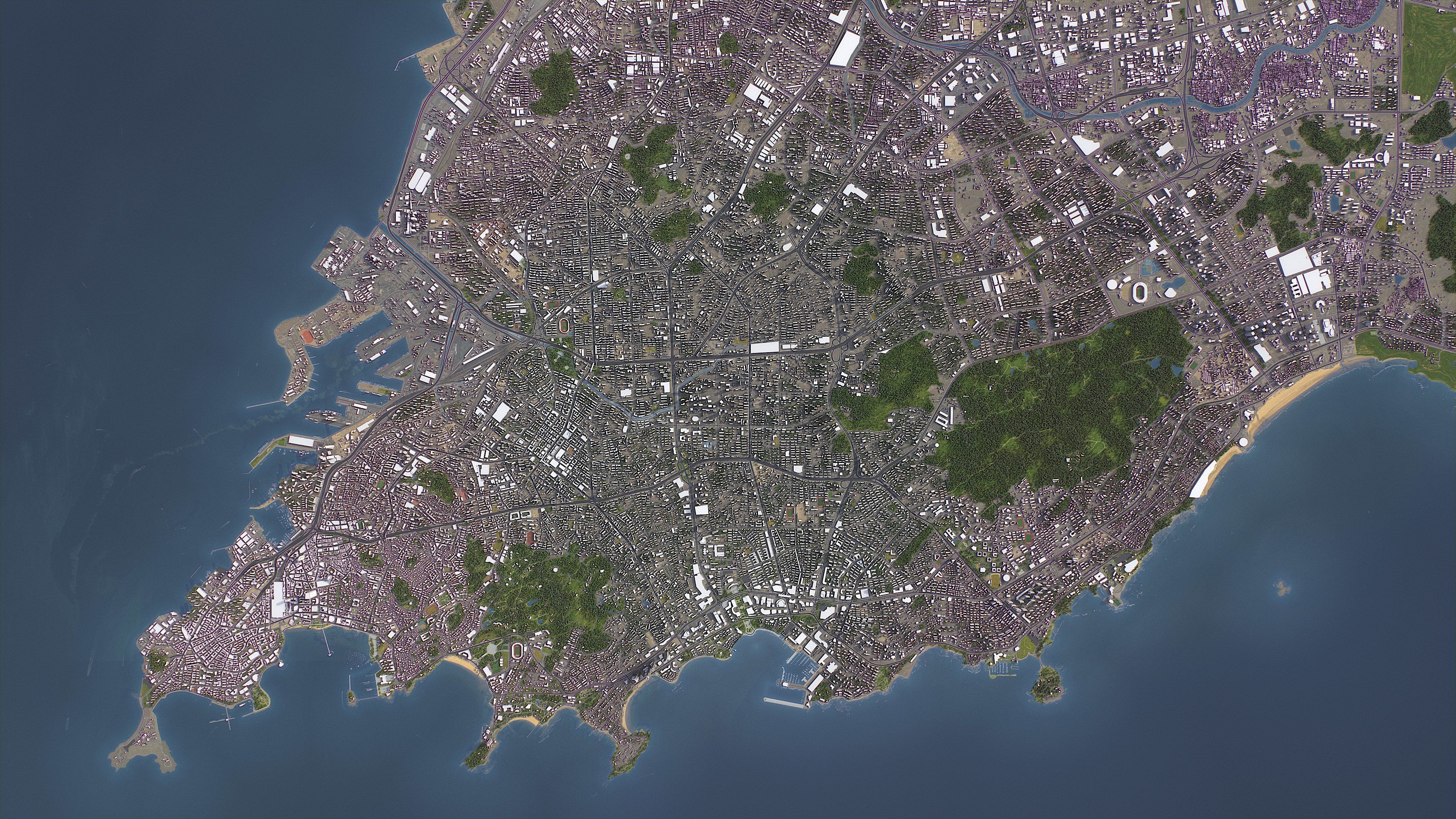 Qingdao - 3D City Model Low-poly 3D model_11