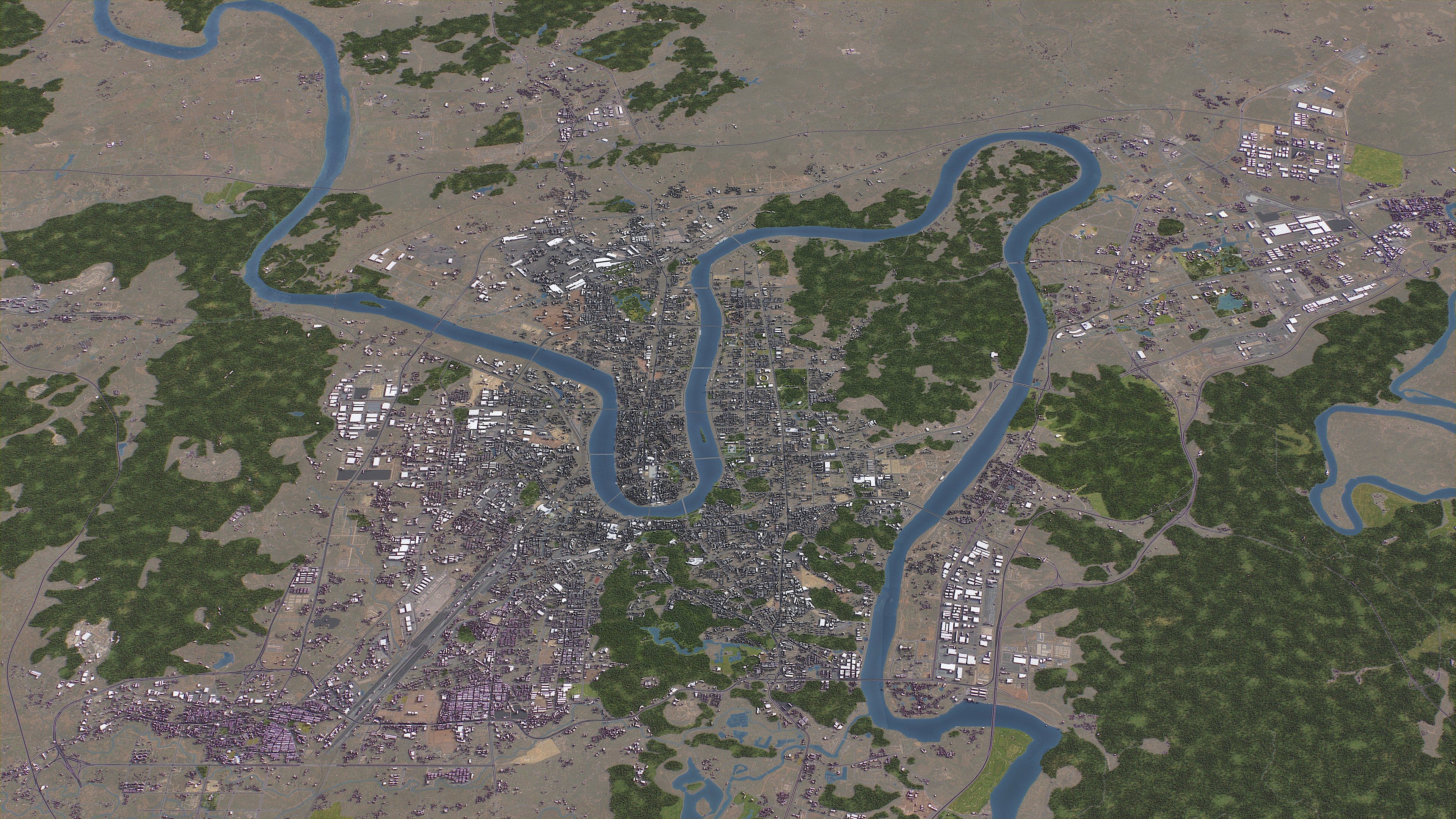 Liuzhou - 3D City Model Low-poly 3D model_9