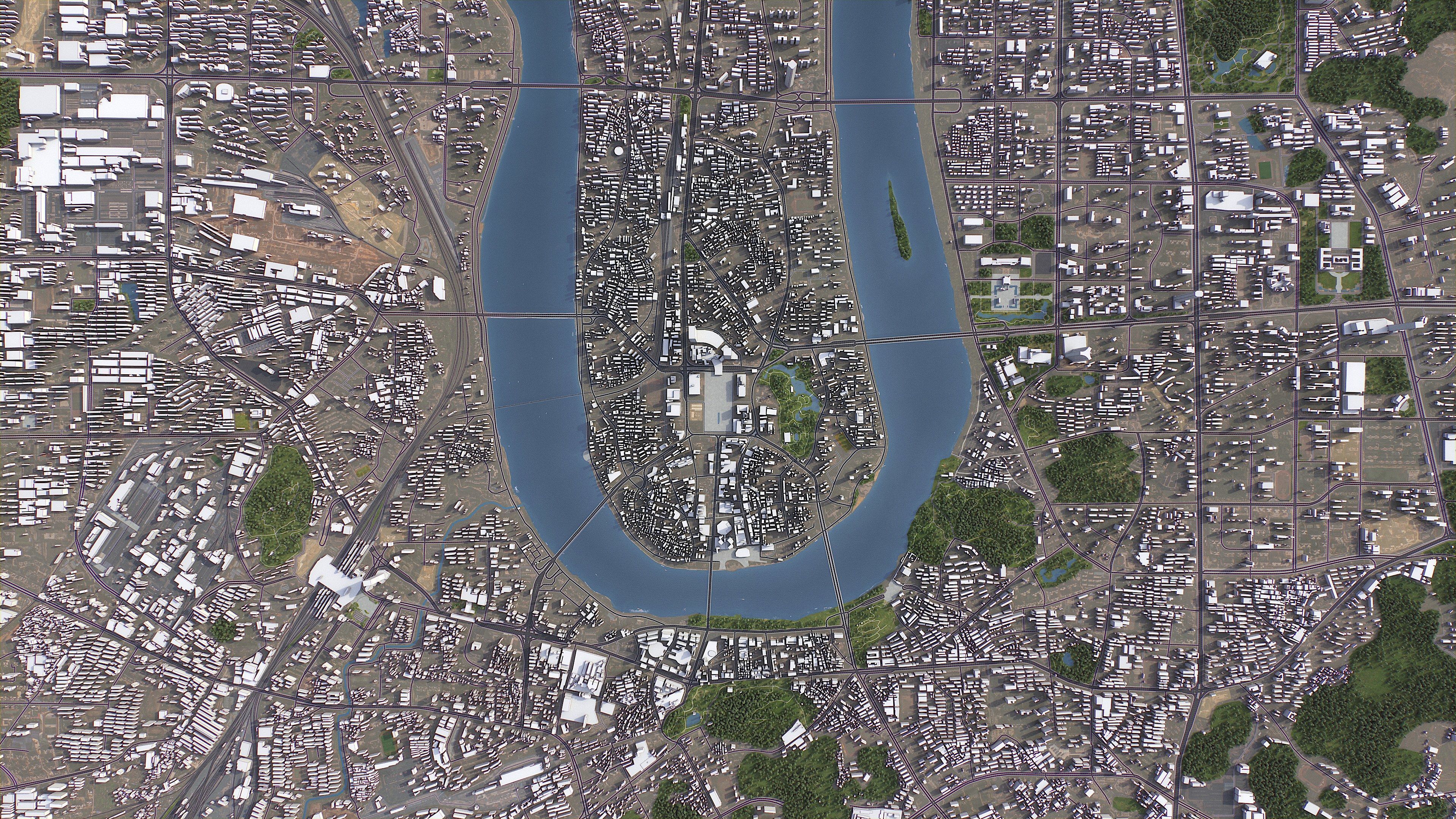 Liuzhou - 3D City Model Low-poly 3D model_10