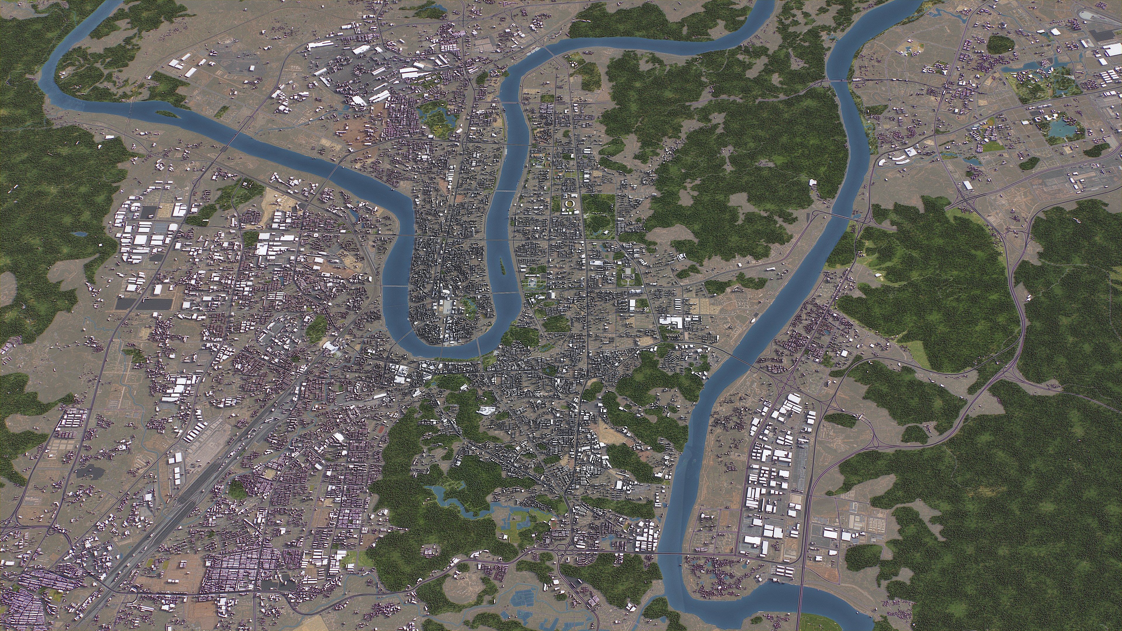 Liuzhou - 3D City Model Low-poly 3D model_5