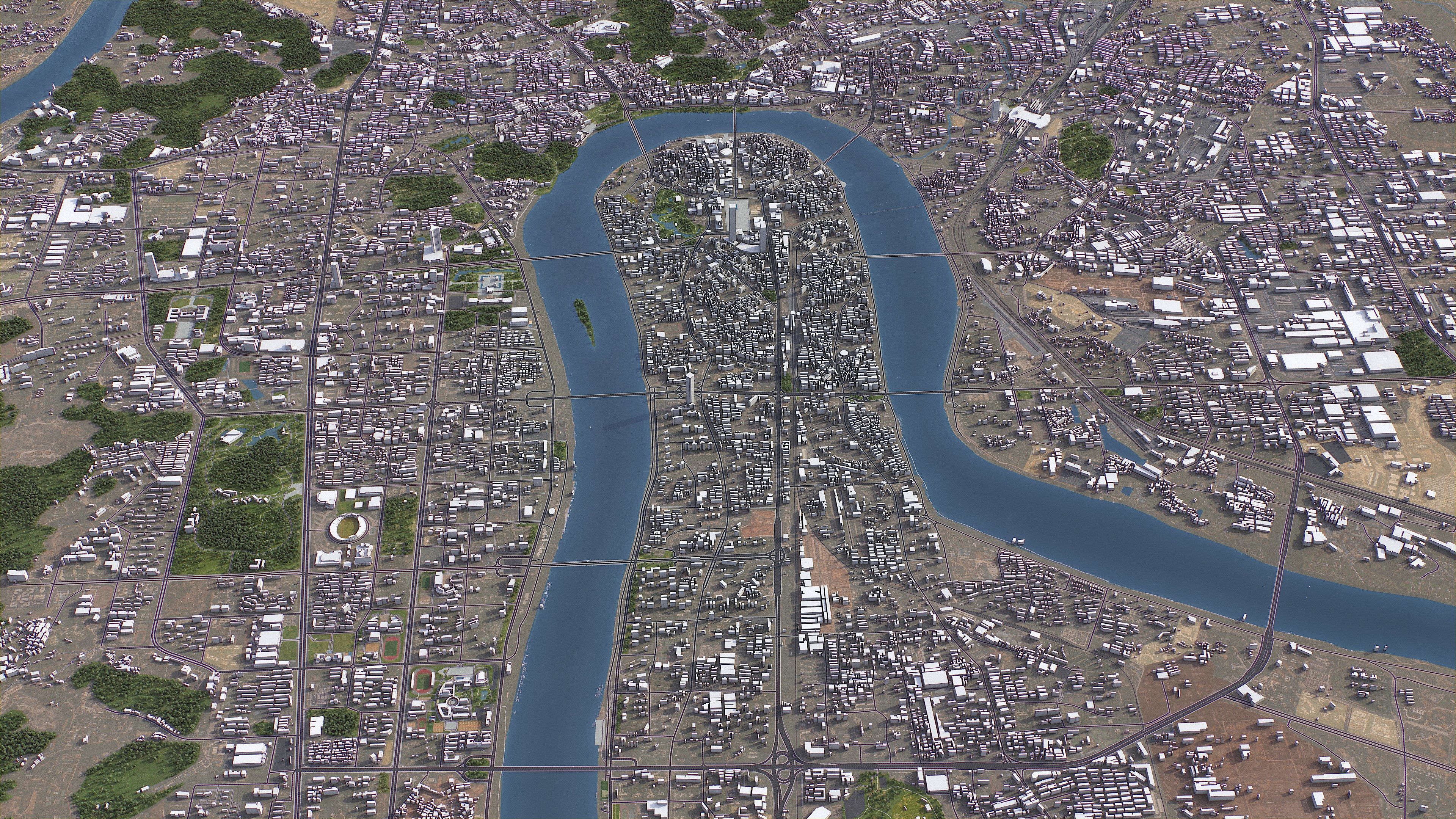 Liuzhou - 3D City Model Low-poly 3D model_3