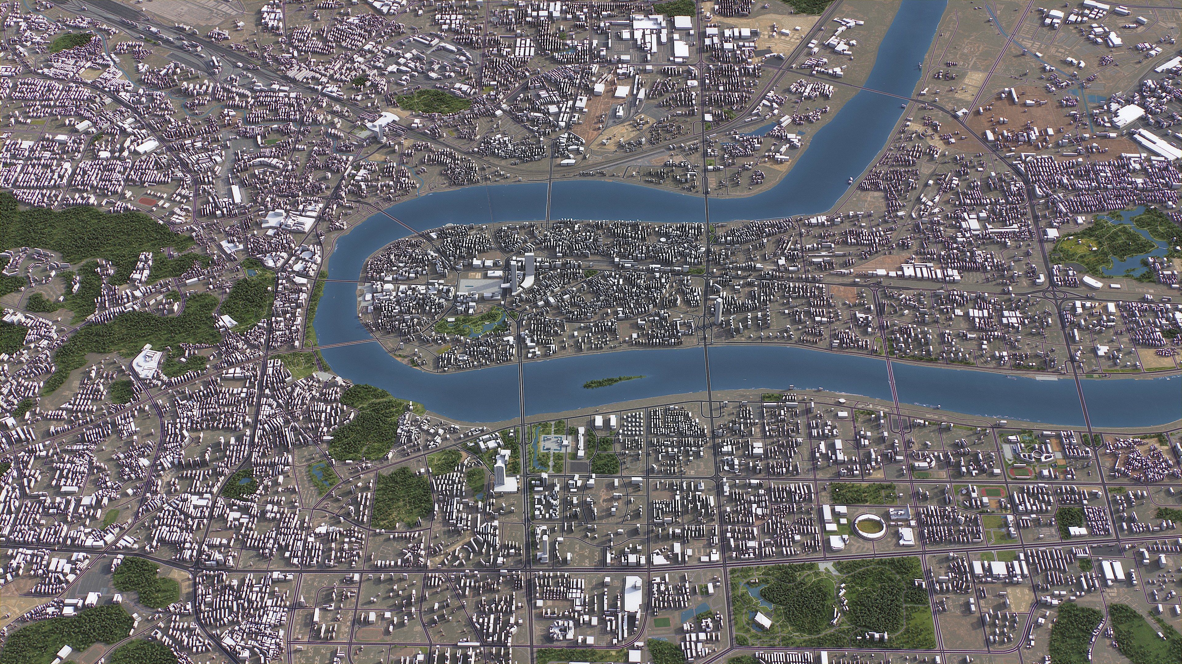 Liuzhou - 3D City Model Low-poly 3D model_4