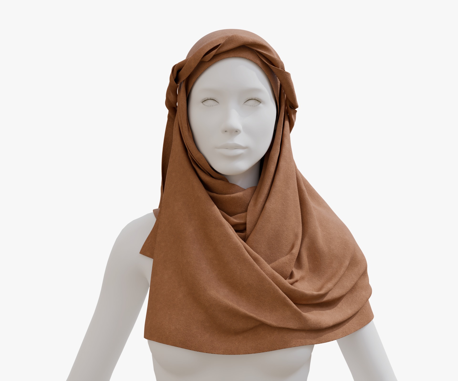 arab scarf Low-poly 3D model_1