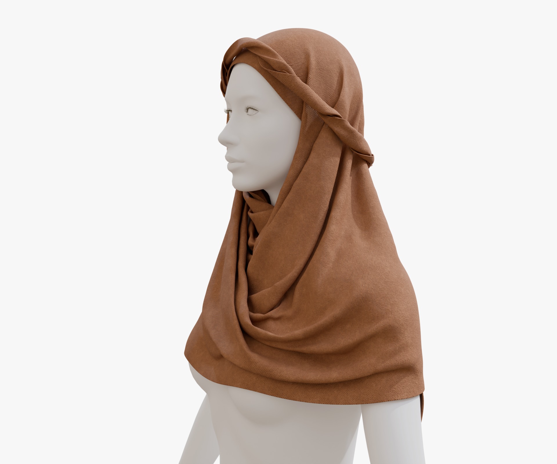 arab scarf Low-poly 3D model_6