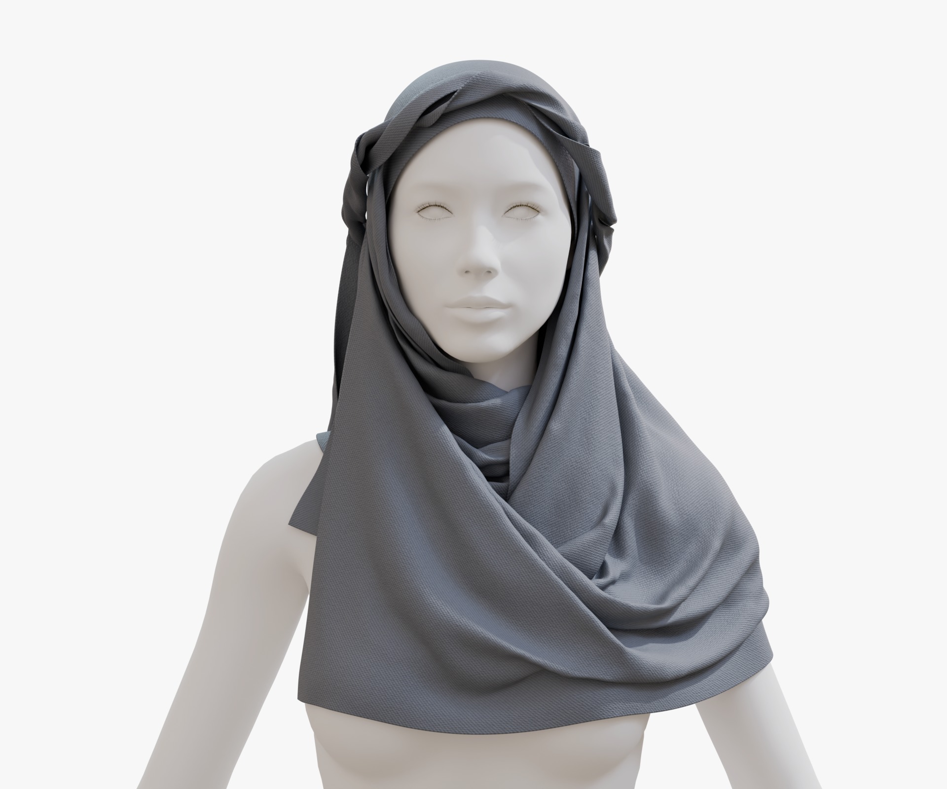 arab scarf Low-poly 3D model_11