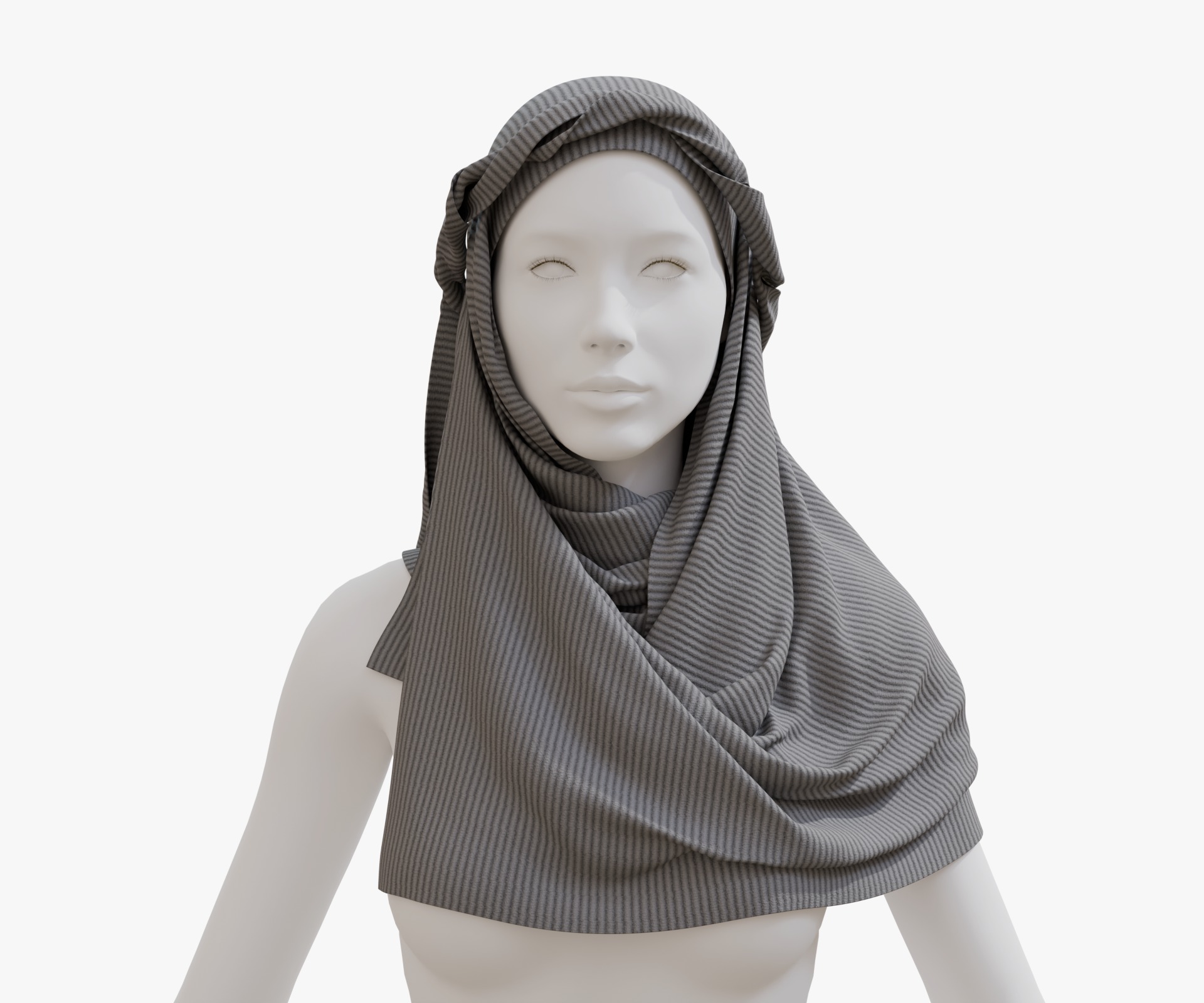 arab scarf Low-poly 3D model_14