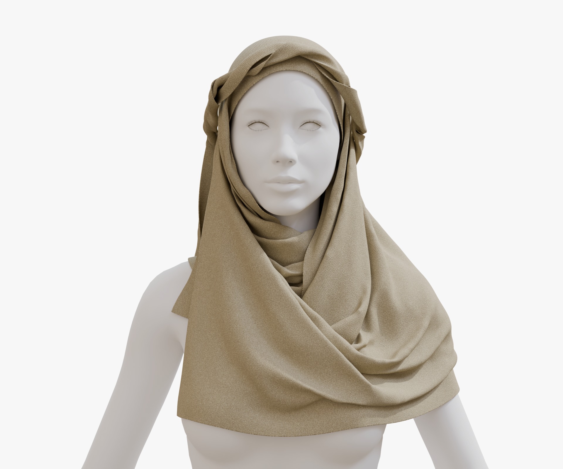 arab scarf Low-poly 3D model_8