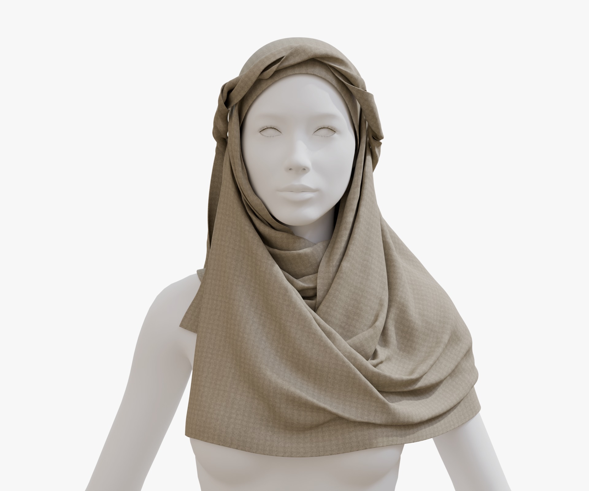 arab scarf Low-poly 3D model_9