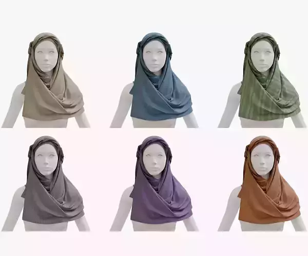 arab scarf Low-poly 3D model
