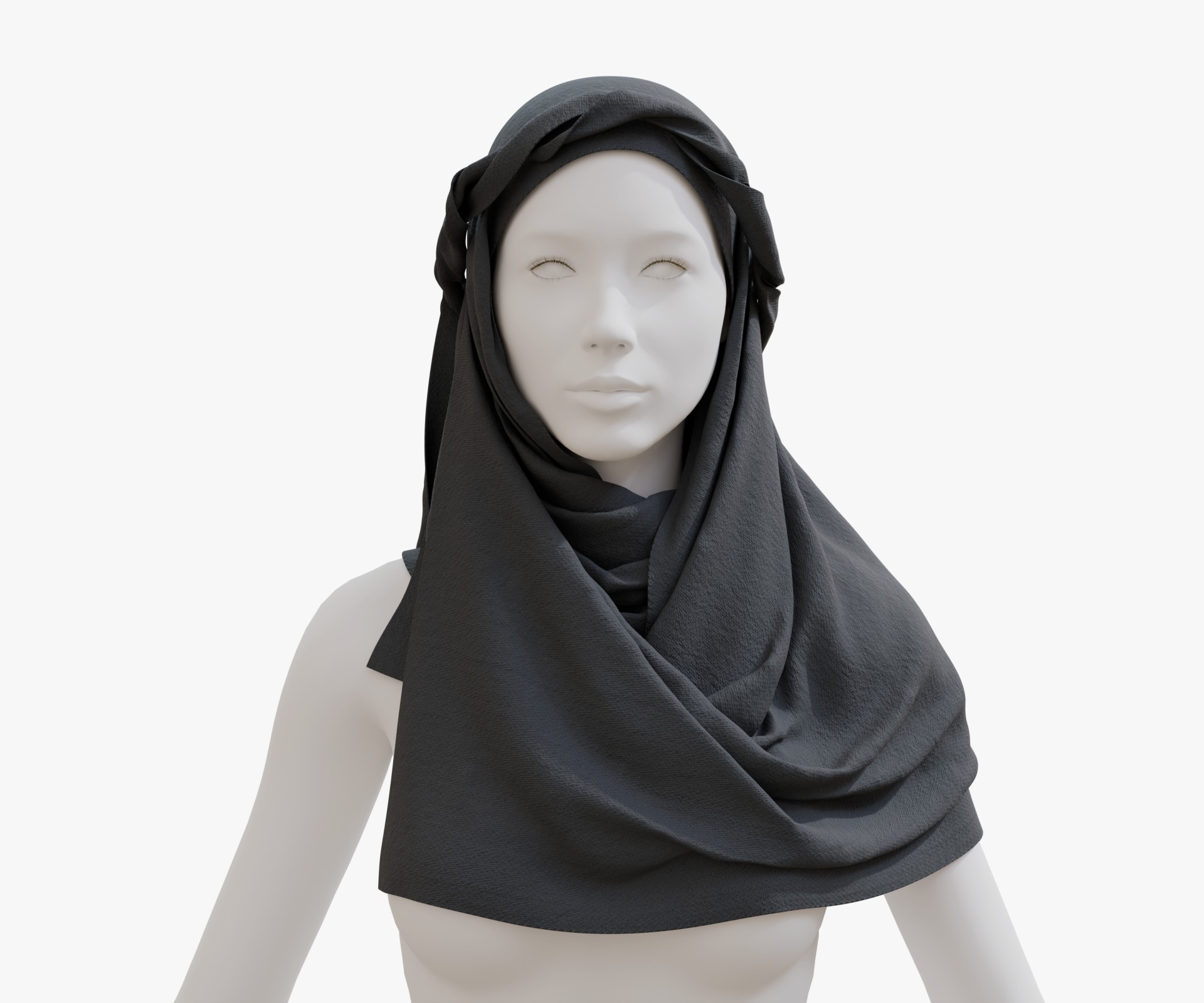 arab scarf Low-poly 3D model_16