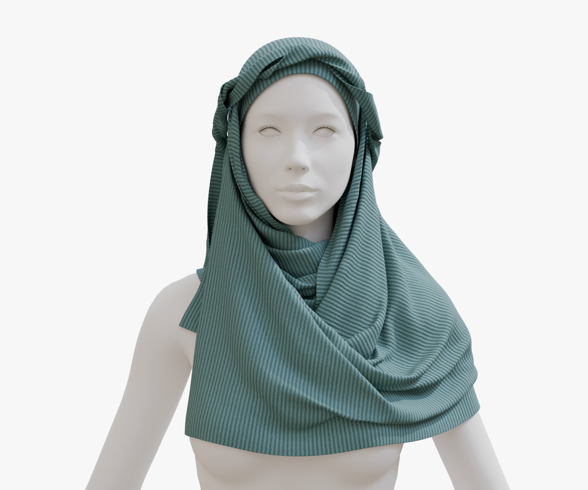 arab scarf Low-poly 3D model_13