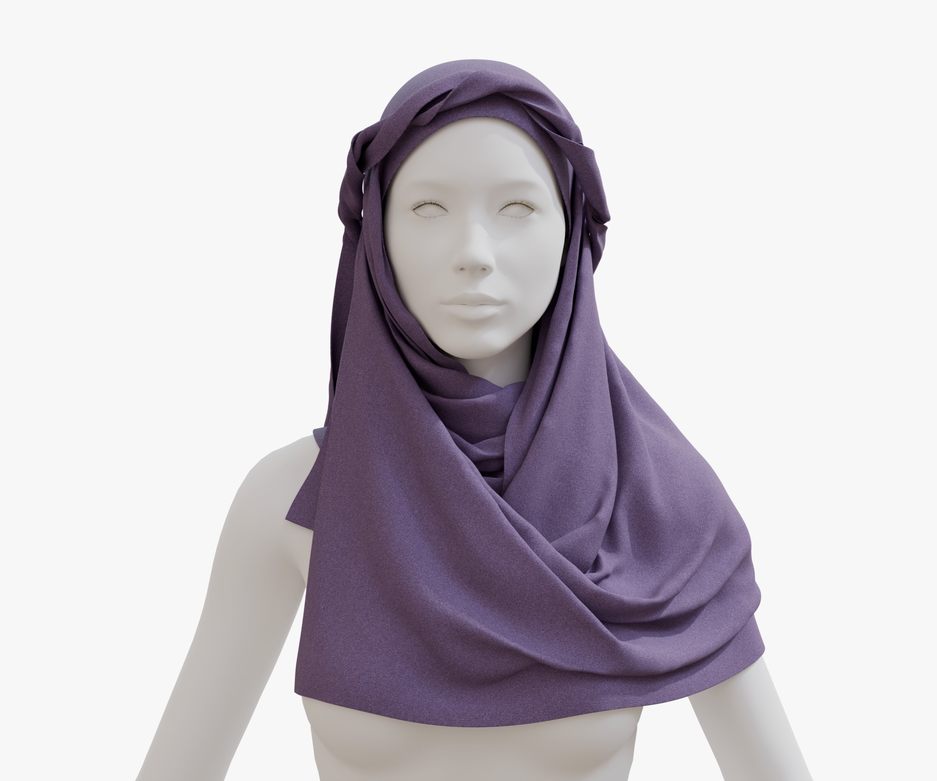 arab scarf Low-poly 3D model_7