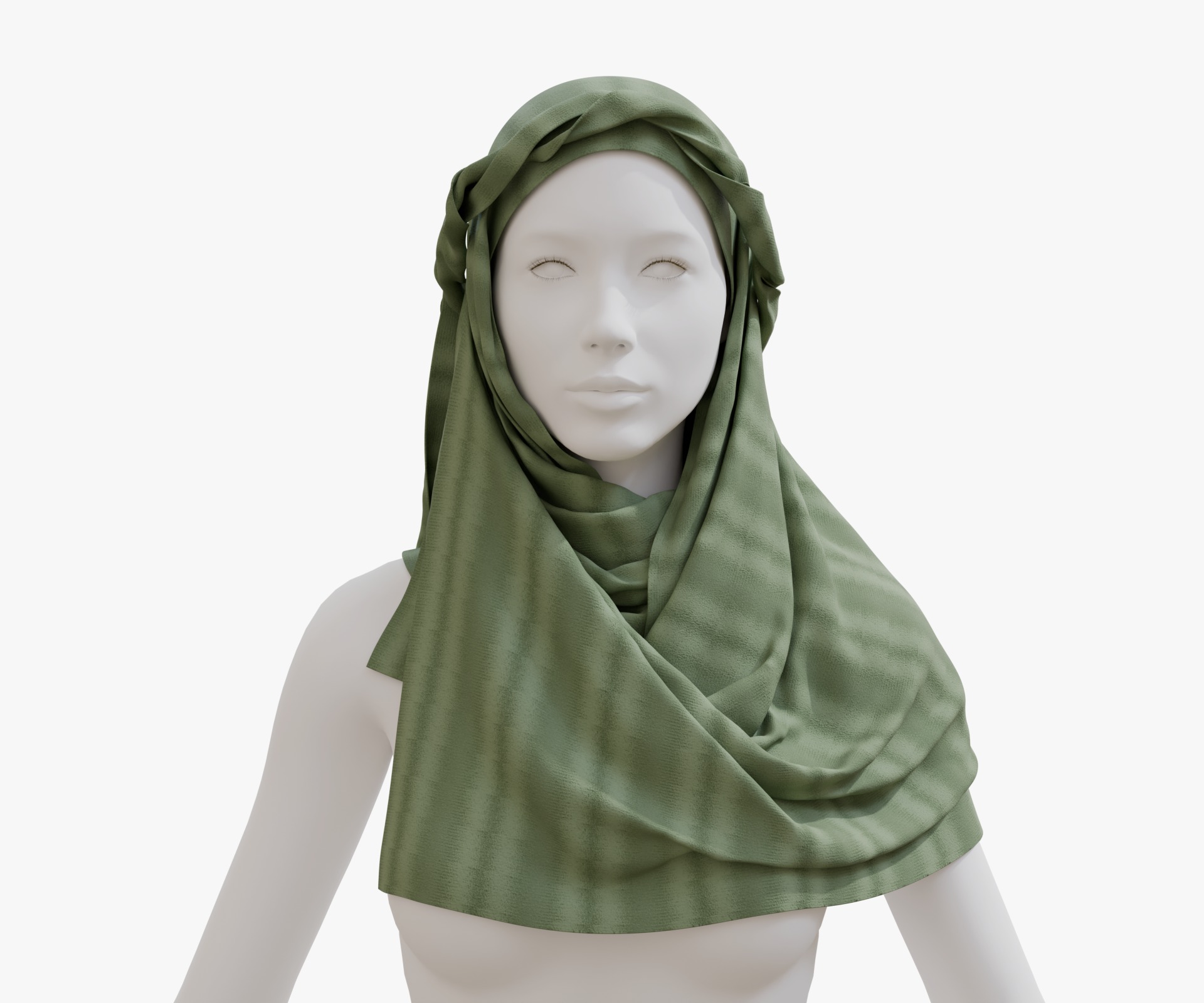 arab scarf Low-poly 3D model_12