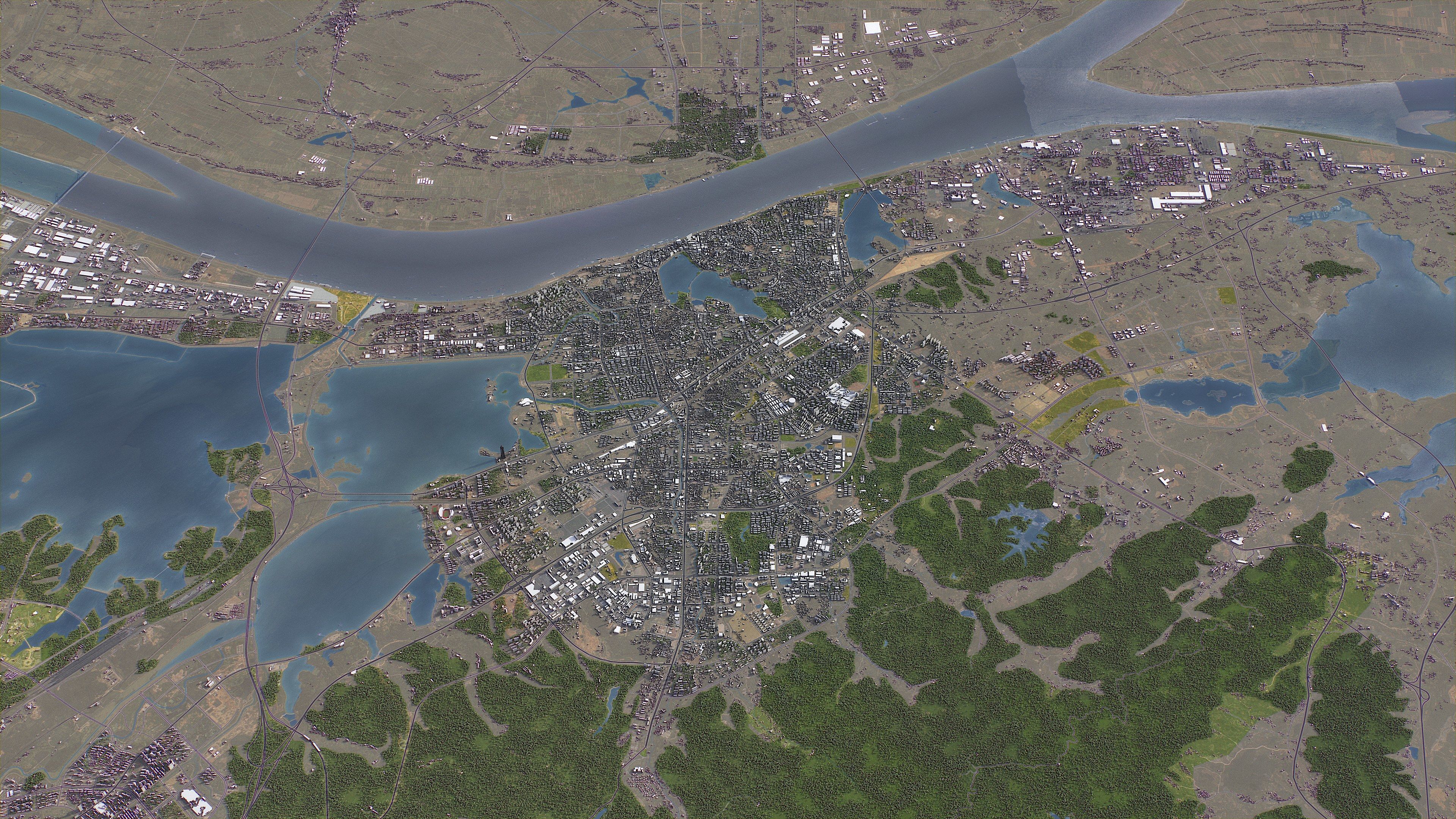 Jiujiang - 3D City Model Low-poly 3D model_8