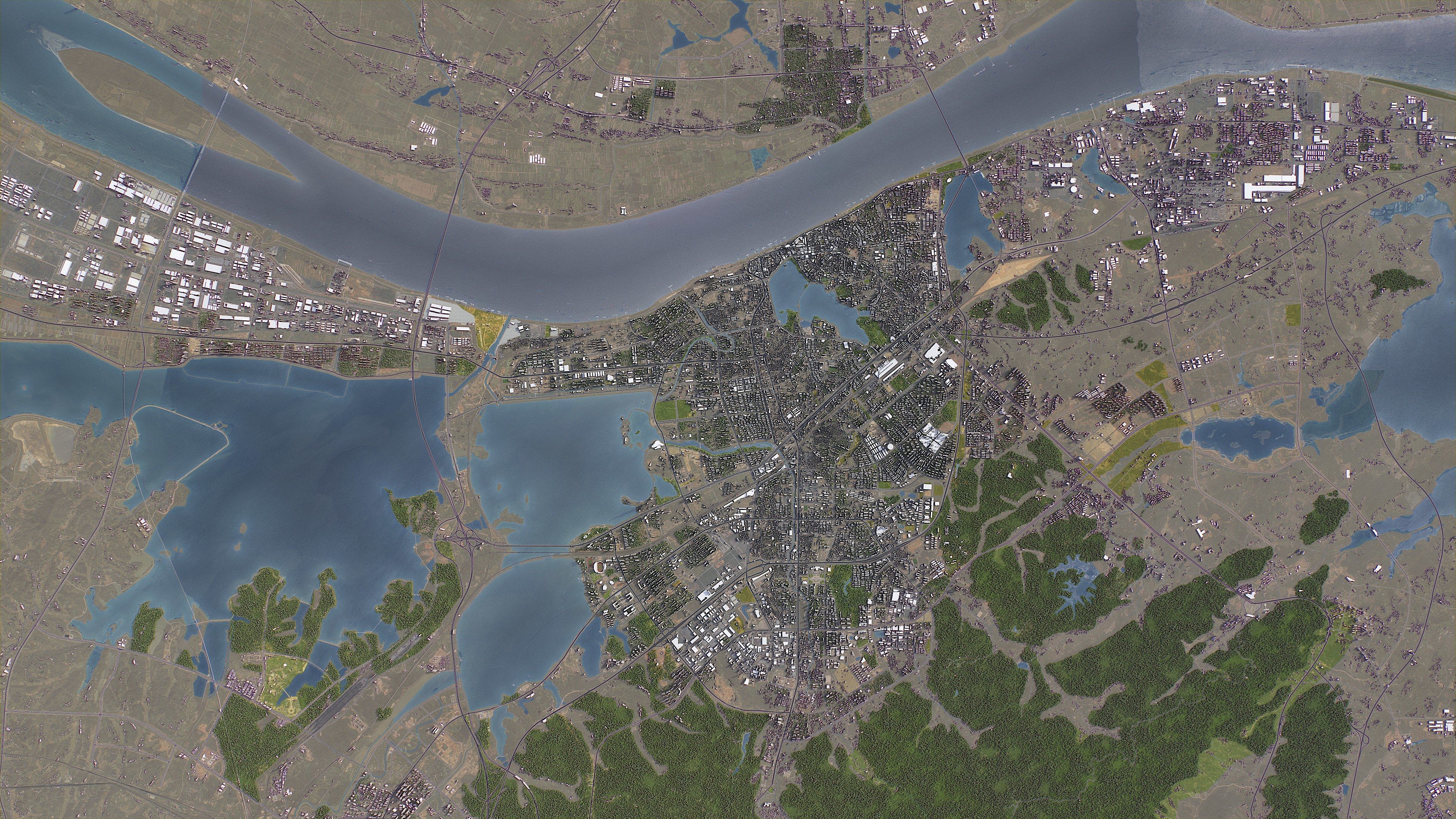 Jiujiang - 3D City Model Low-poly 3D model_7