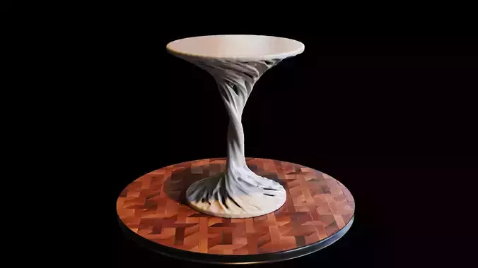 Tornado Table  - Organic Design -  made for CNC and 3D printed 