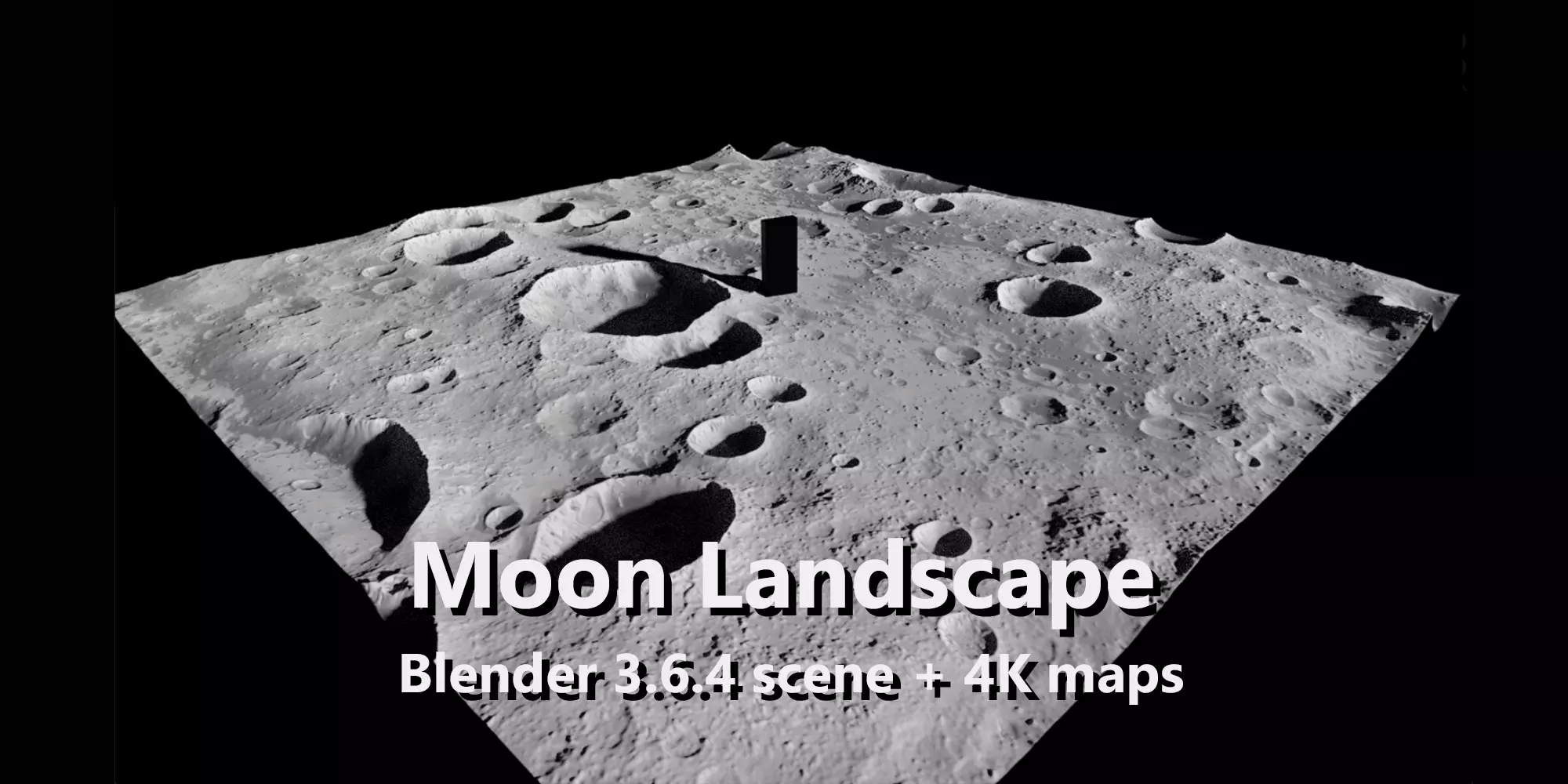 Blender Lunar Moonscape 3D model_0