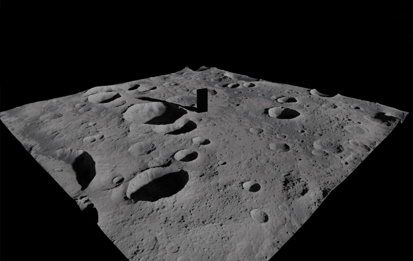 Blender Lunar Moonscape 3D model_5