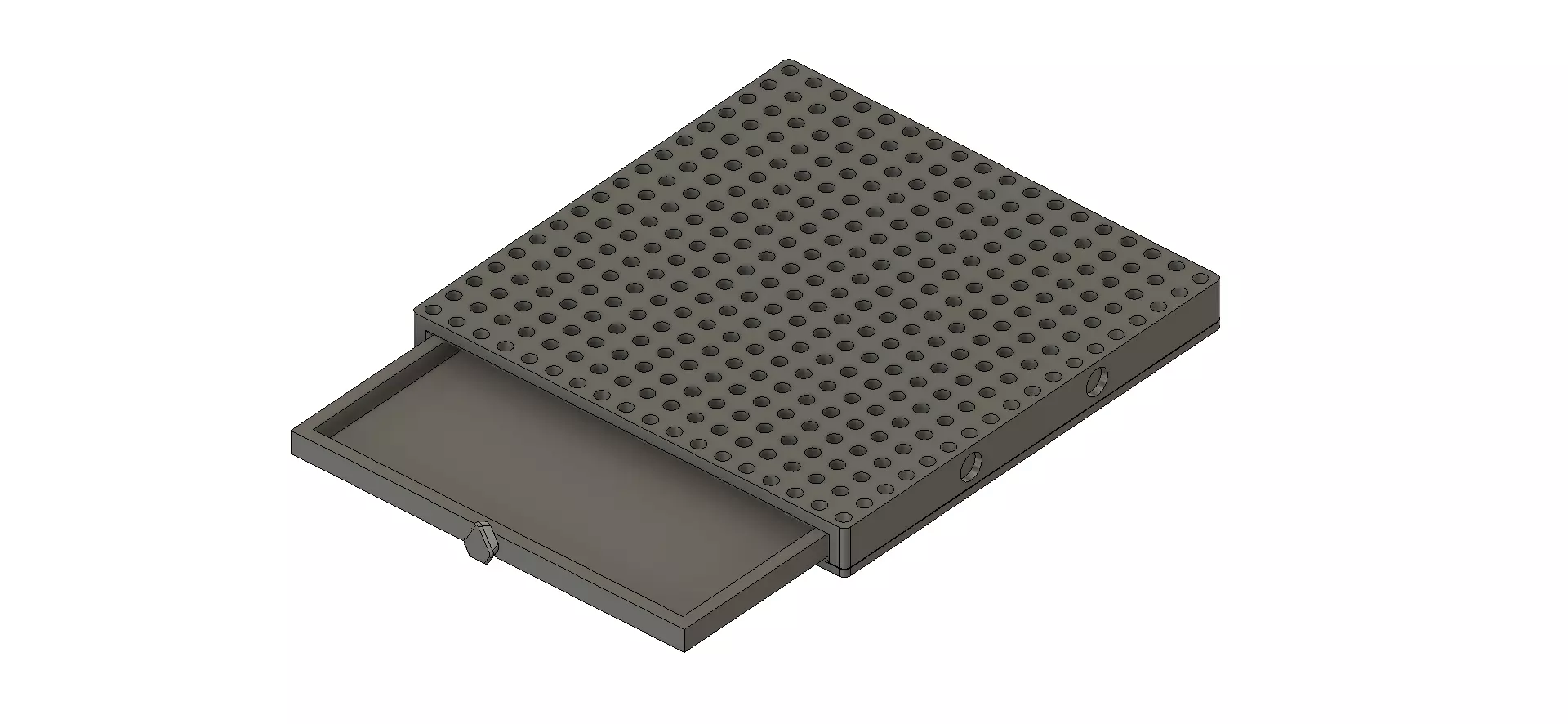 Crochet Blocking Board with drawer Square 3D print model