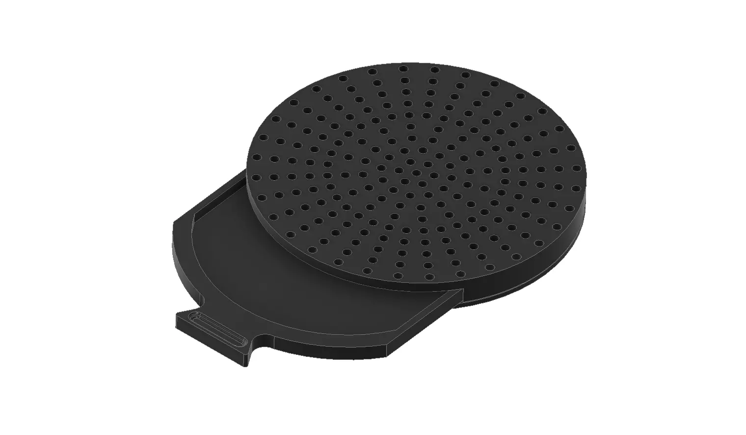 Crochet Blocking Board with Drawer Circular 3D print model_0