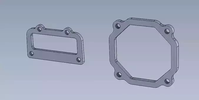 Eaton M62 inlet and outlet flanges 3D print model