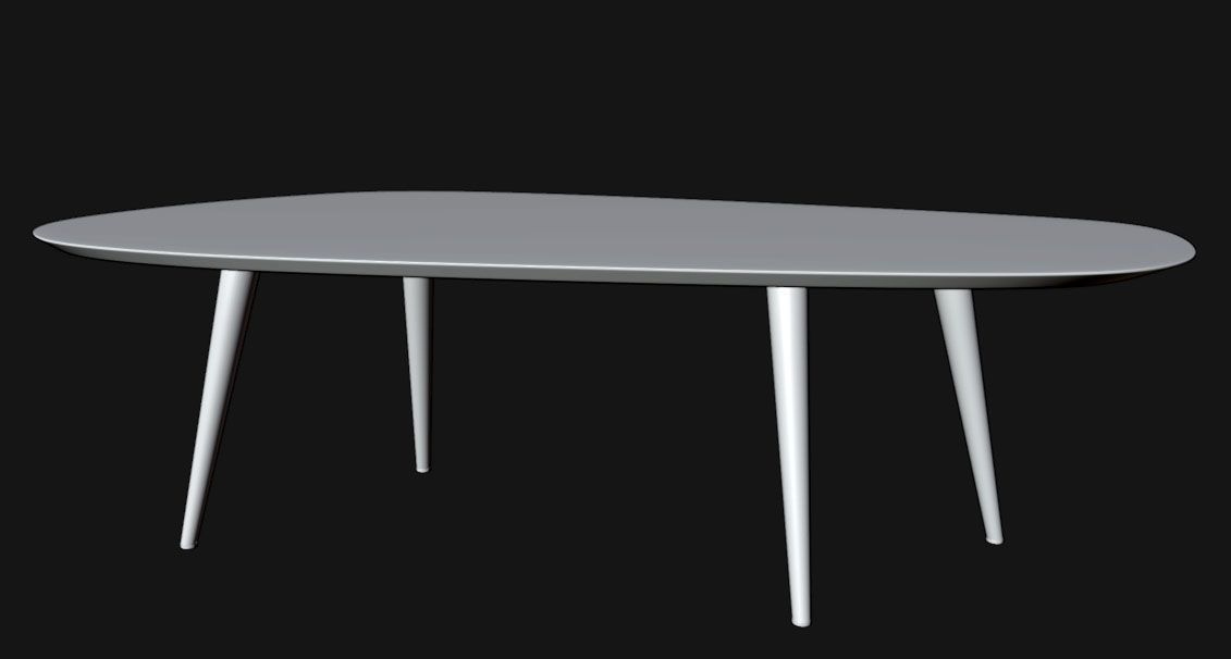 Wood table 3D model_18