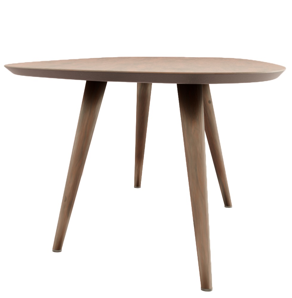 Wood table 3D model_3