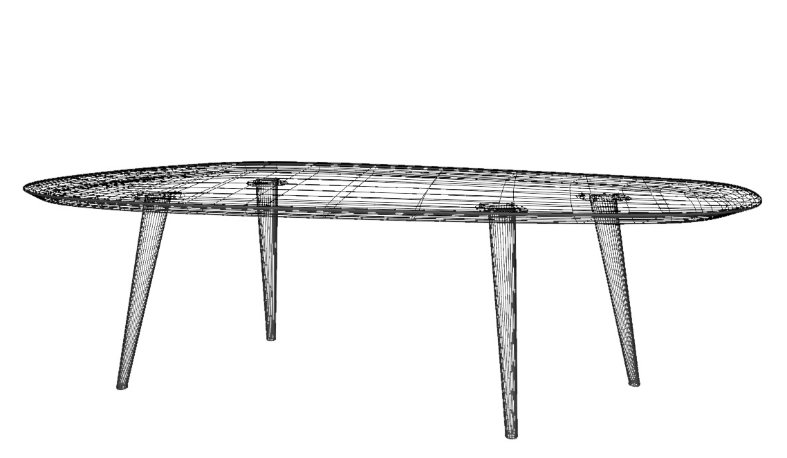 Wood table 3D model_17