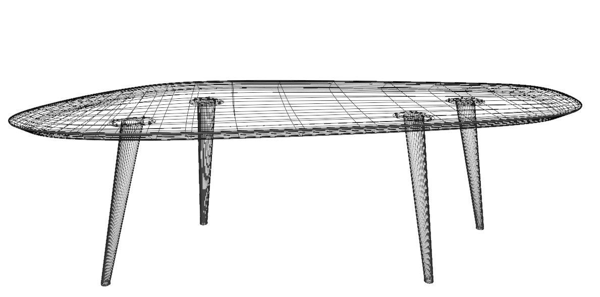 Wood table 3D model_19