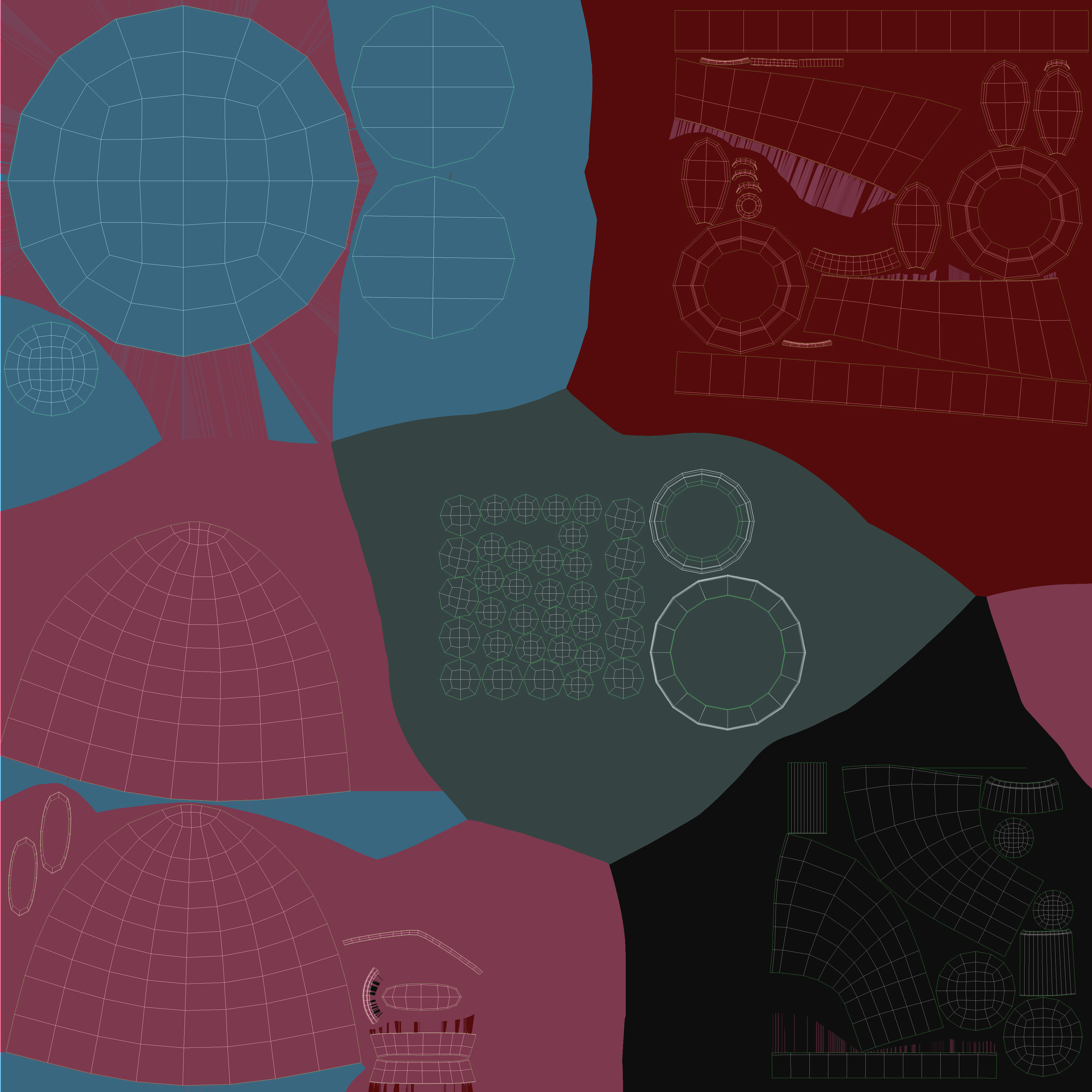 Cartoon Style Submarine Yellow 3D model_19