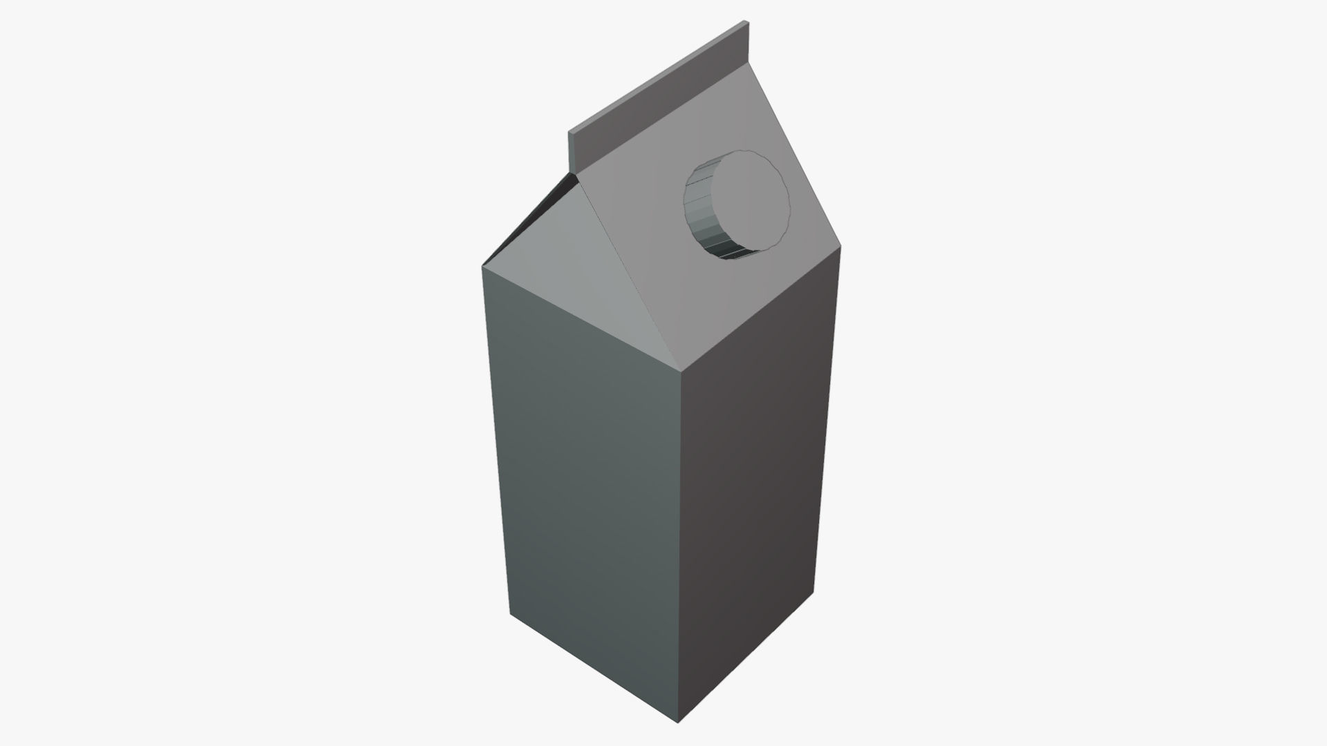 Basic Milk Carton - Geometry Only No Textures No Materials 3D model_3