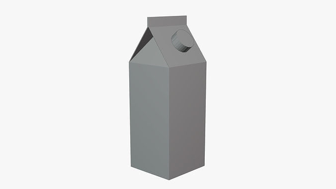 Basic Milk Carton - Geometry Only No Textures No Materials 3D model