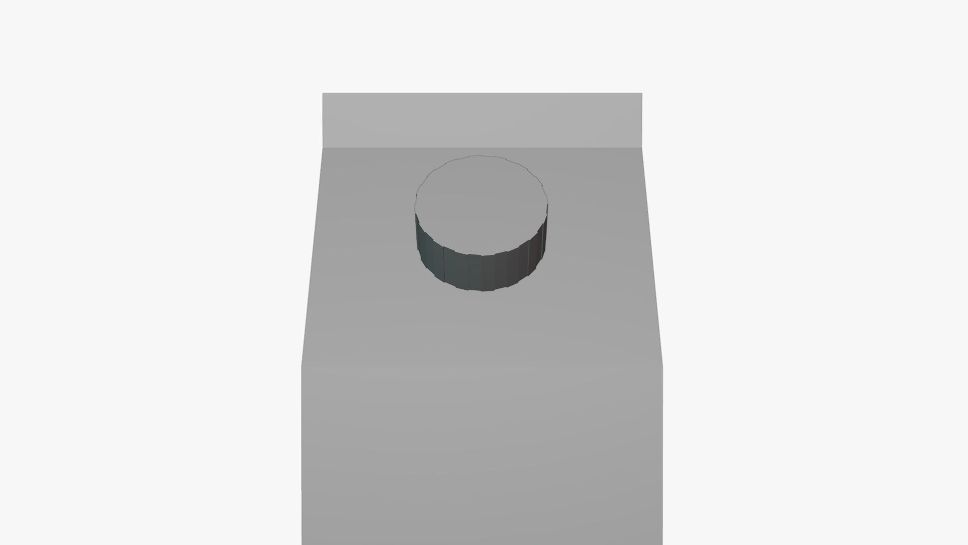 Basic Milk Carton - Geometry Only No Textures No Materials 3D model_4