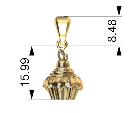 CUPCAKE PENDANT 3D print model_13