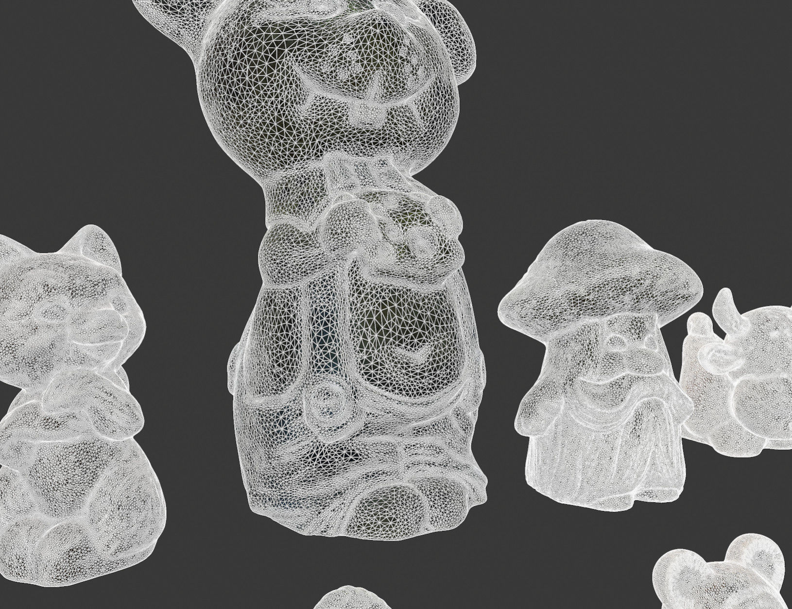 Old Soviet rubber toys high-poly set2 3D model_10