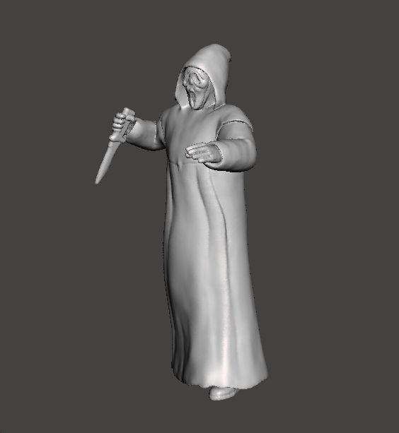 SCREAM GHOSTFACE MINIATURE MODEL HORROR FANTASY GAMES RPG DND 3D print model_3
