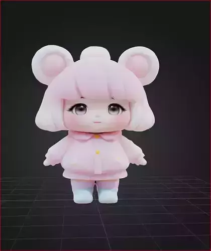 Mochi Girl 3D modles VRChat Avatar