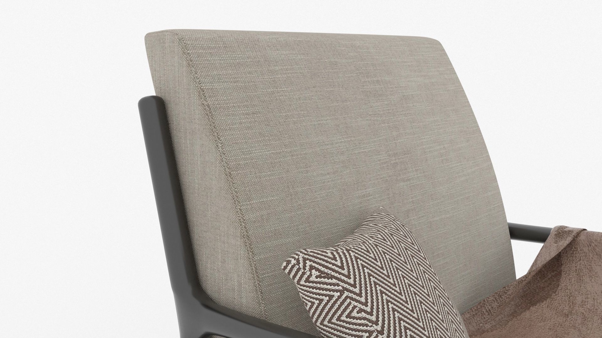 Armchair with pillow for 3ds max v-ray Free 3D model 3D model_5