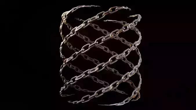 Seamless Chain PBR material textures