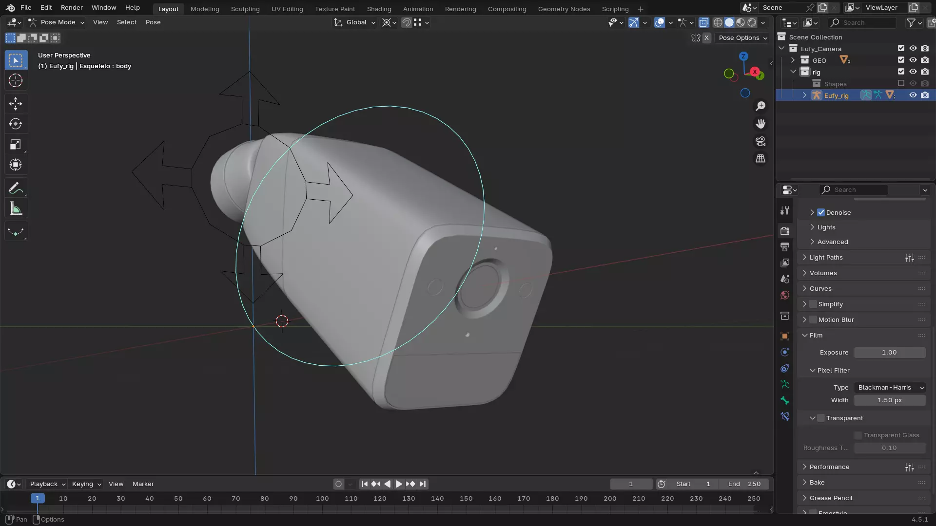 Eufy Security Camera Low-poly 3D model_3