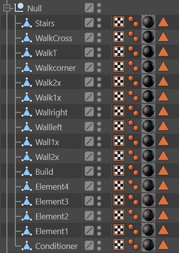 Cyberpunk modular set Low-poly 3D model_35