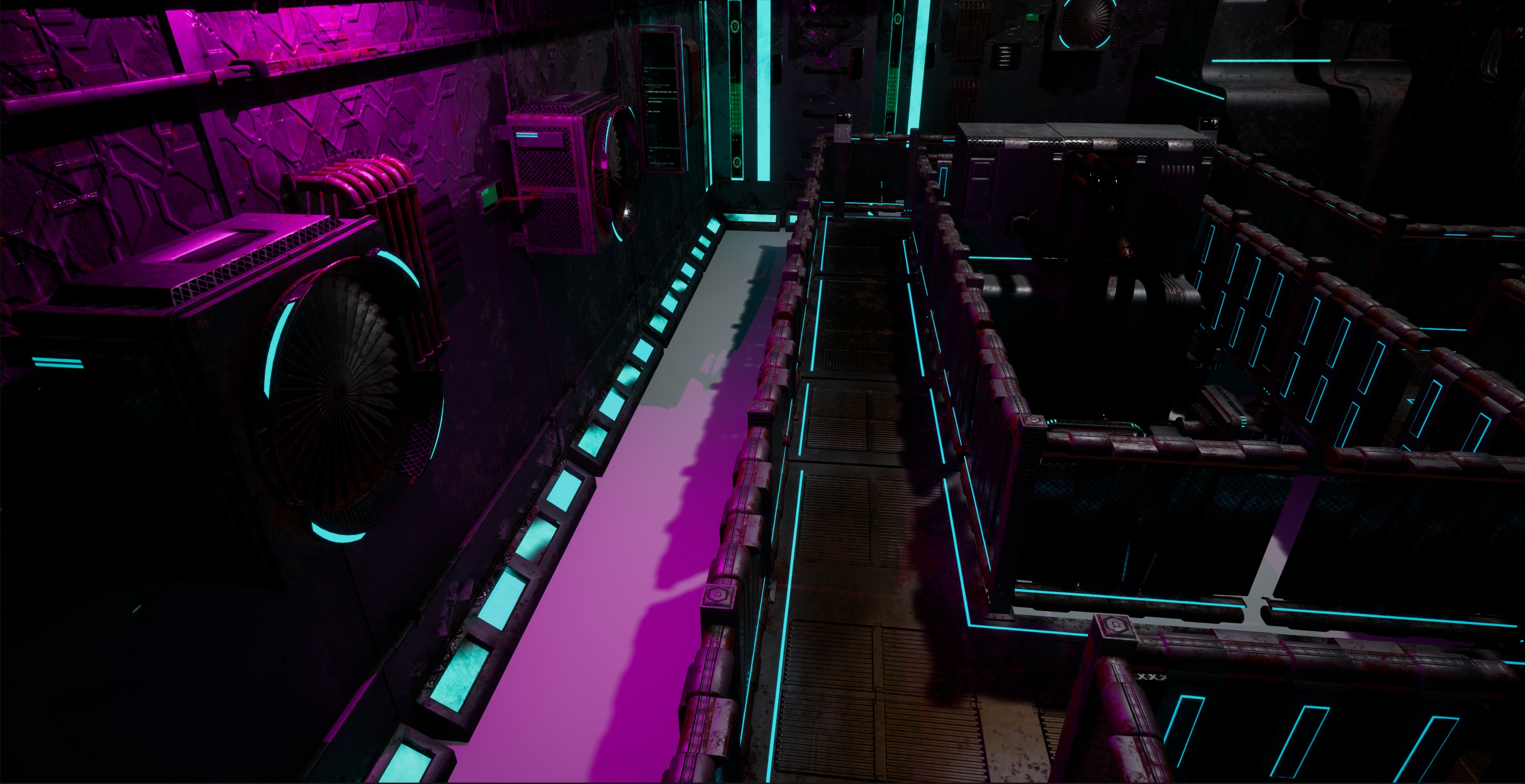 Cyberpunk modular set Low-poly 3D model_4