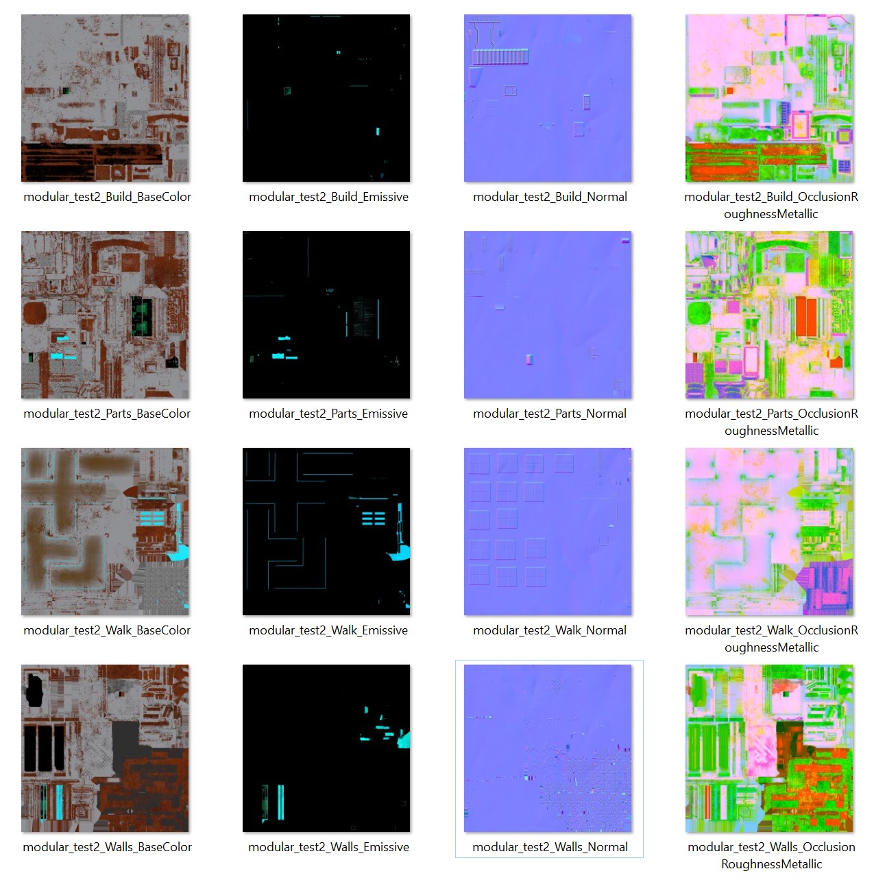 Cyberpunk modular set Low-poly 3D model_36