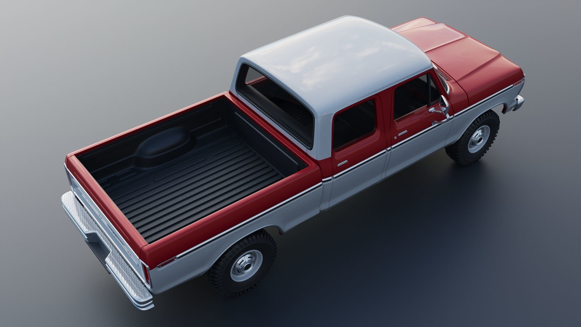 F-250 Crew Cab 1974 3D print model_8
