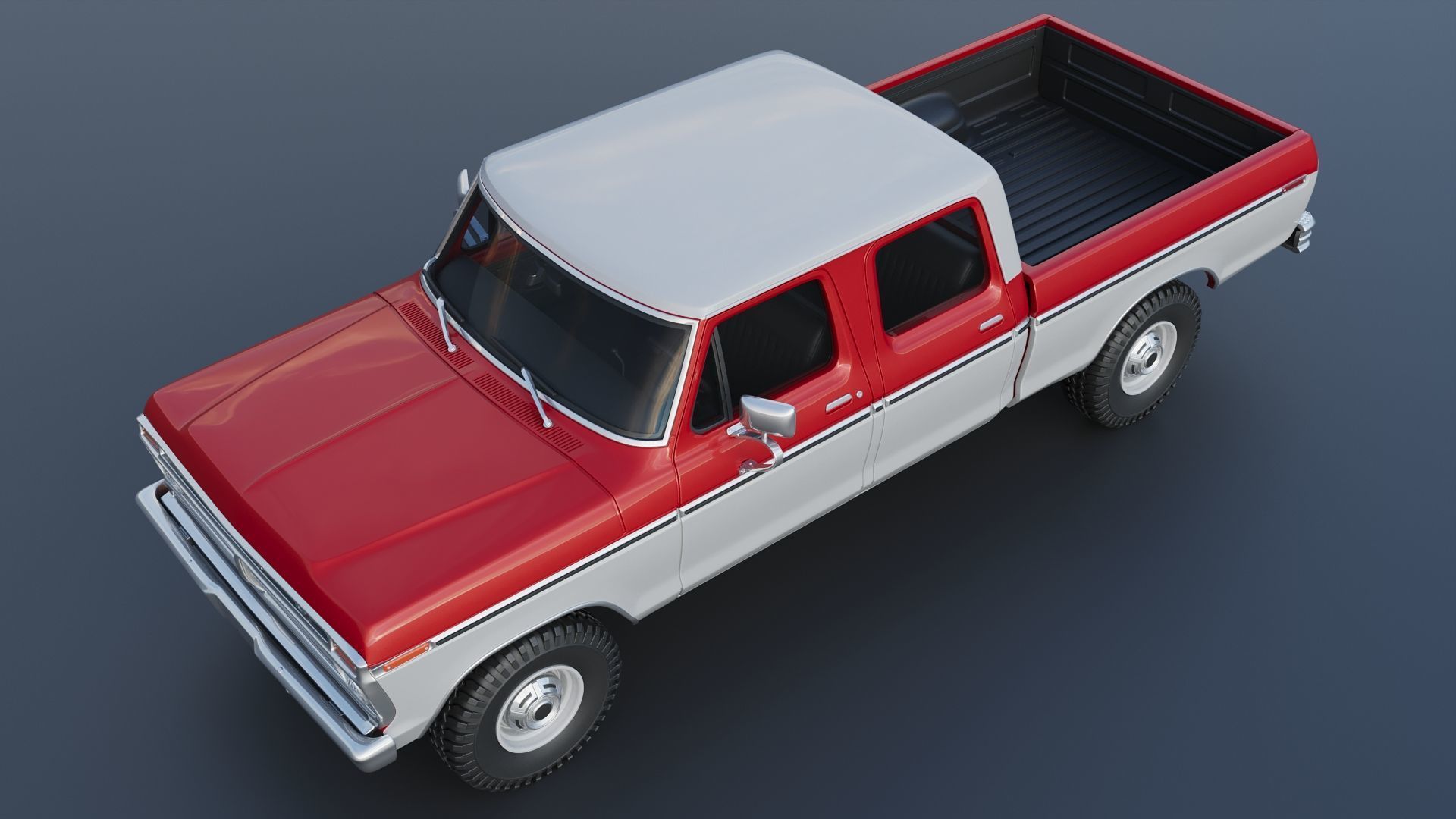 F-250 Crew Cab 1974 3D print model_13