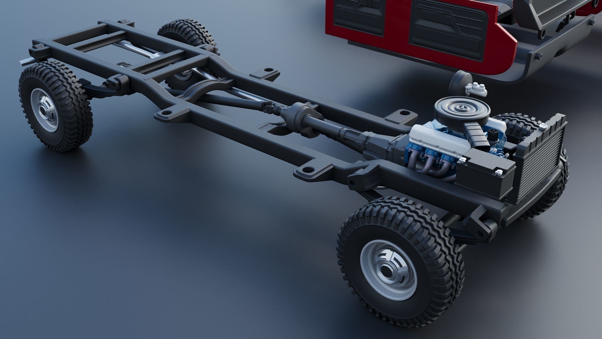 F-250 Crew Cab 1974 3D print model_30